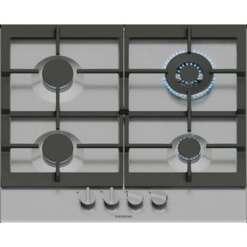 SIEMENS Plita gaz Siemens EC6A5HI90, 4 zone de gatit, 60 cm, Otel inoxidabil